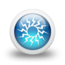 Glossy 3d blue orbs2 116 Icon