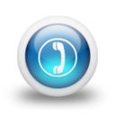 Glossy 3d blue phone Icon
