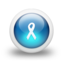 Glossy 3d blue ribbon Icon