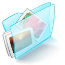 folder blue pictures Icon