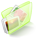 folder green pictures Icon