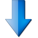 Fleche bas bleue Icon