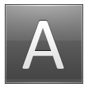 Letter A grey Icon