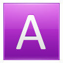 Letter A pink Icon
