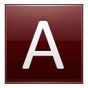 Letter A red Icon