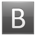 Letter B grey Icon