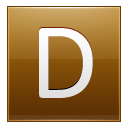 Letter D gold Icon