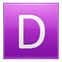 Letter D pink Icon