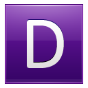 Letter D violet Icon