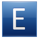 Letter E blue Icon