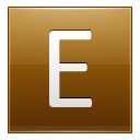Letter E gold Icon