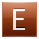 Letter E orange Icon