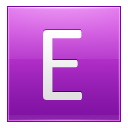 Letter E pink Icon