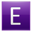 Letter E violet Icon