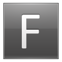 Letter F grey Icon
