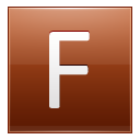 Letter F orange Icon