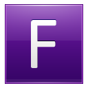 Letter F violet Icon