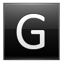 Letter G black Icon