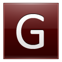 Letter G red Icon