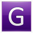 Letter G violet Icon
