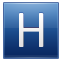 Letter H blue Icon