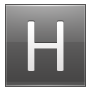 Letter H grey Icon