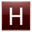 Letter H red Icon