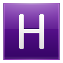 Letter H violet Icon