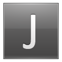 Letter J grey Icon
