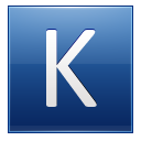 Letter K blue Icon