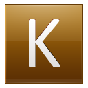 Letter K gold Icon