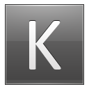 Letter K grey Icon