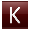 Letter K red Icon