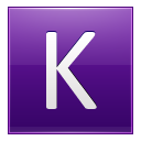 Letter K violet Icon