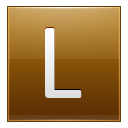 Letter L gold Icon