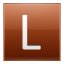 Letter L orange Icon