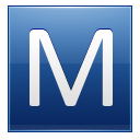 Letter M blue Icon