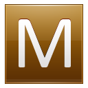Letter M gold Icon