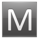 Letter M grey Icon
