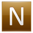 Letter N gold Icon