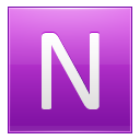 Letter N pink Icon