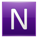 Letter N violet Icon
