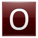 Letter O red Icon