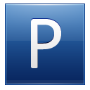 Letter P blue Icon