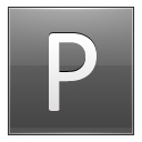 Letter P grey Icon