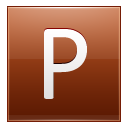 Letter P orange Icon