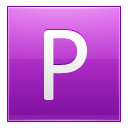 Letter P pink Icon