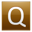 Letter Q gold Icon