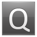 Letter Q grey Icon