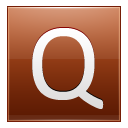 Letter Q orange Icon